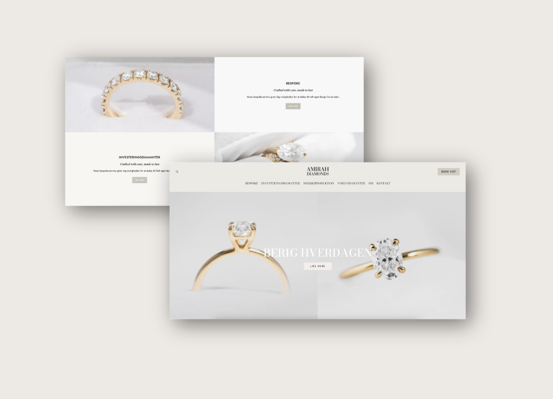 Smykkefirma webdesign